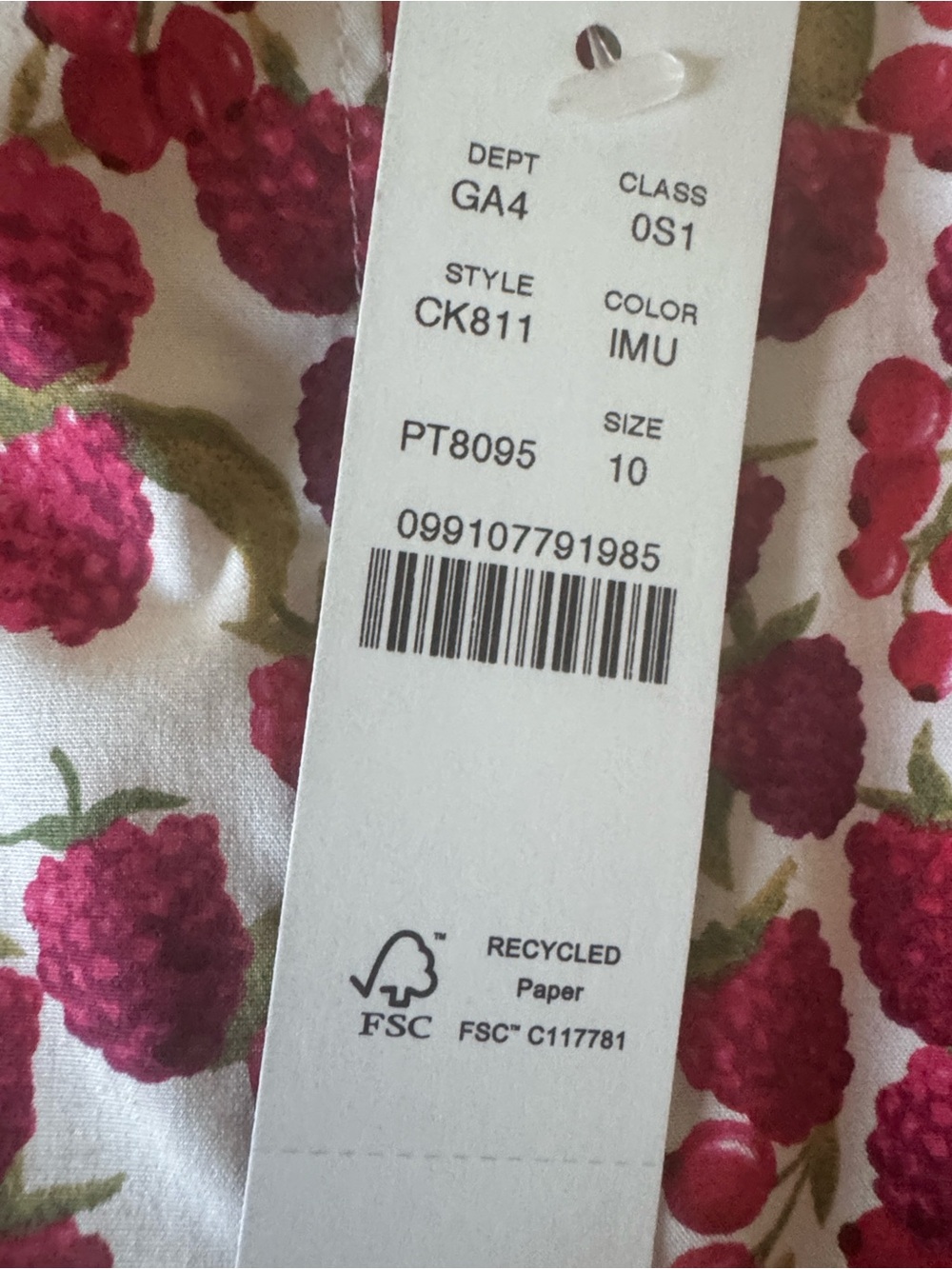 JCrew Liberty Print Red Floral Sundress with Green Leaves - Picture 7 of 7
